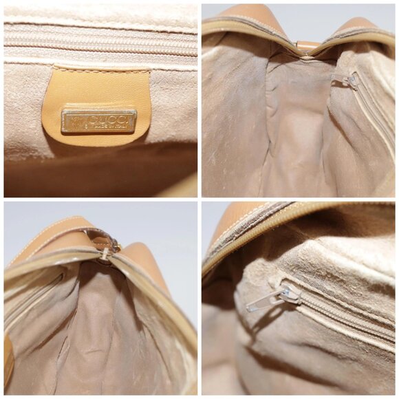 GUCCI Micro GG Supreme Web Sherry Line Shoulder Bag PVC Beige Red Auth th5563 - Picture 15 of 16